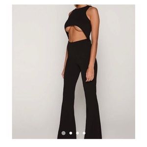 tammy hembrow black cut out jumpsuit